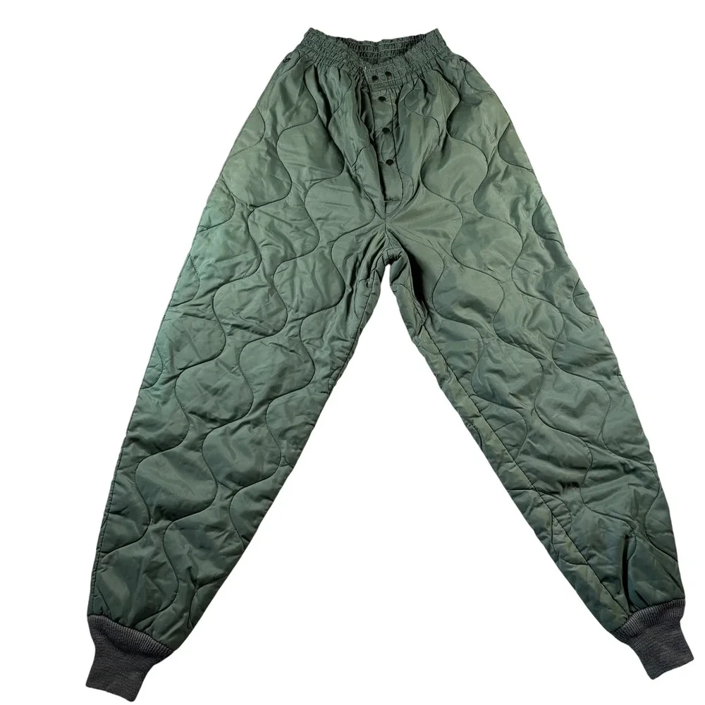 VTG Military CWU-9P Pants Liner Mens M Green Quilted Insulated Utility Gorpcore